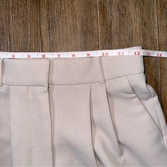 Abercrombie Sloane Tailored Pant 25 0 L Tall wide leg Trousers ivory old money - Picture 3 of 14